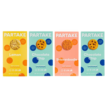 Gluten Free Partake Soft Vegan Cookies – 4 Box Variety Pack | Vegan | Dairy Free, Nut Free, Egg Free, Wheat Free, Soy Free, Safe School Snack