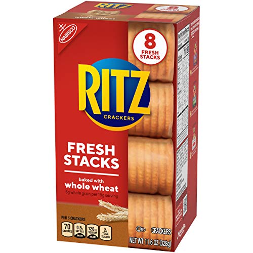 Ritz Fresh Stacks Whole Wheat Crackers, 6-11.6 oz Boxes (48 Stacks) (Pack of 2)