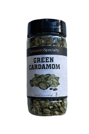 Green Cardamom Kosher with Spicy- Sweet Floral Citrus Flavor and Aroma For Tea Cooking and Baking (5.1 OZ)