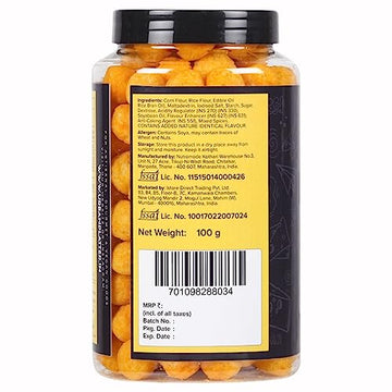 Urban Platter Cheese Balls, 100G (Cheddar Flavour, Plant-Based Snack)