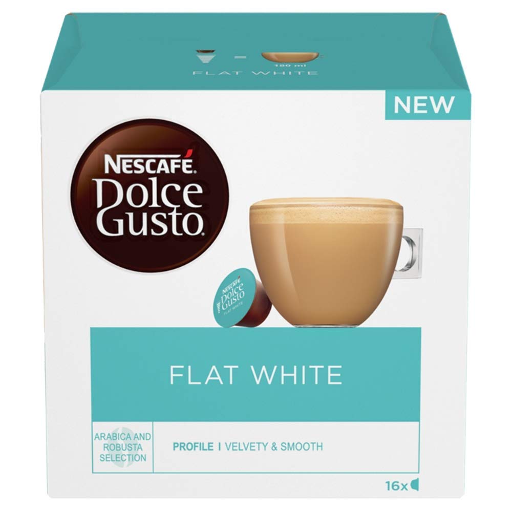 NESCAFÉ DOLCE GUSTO Flat White Coffee Pods, 48 Capsules, 16 Count (Pack of 3)