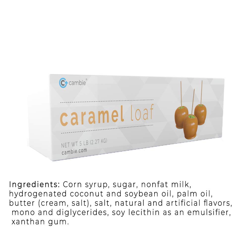 Cambie Caramel Loaf | Ready to Use | Rich, Creamy and Soft | For Caramel Apples, Dipping, Truffles and Bakery Applications (5 lb