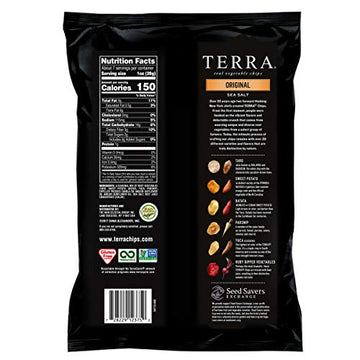 Terra Vegetable Chips, Original With Sea Salt Vegetable Chips, 6.8 Oz (Pack Of 12)