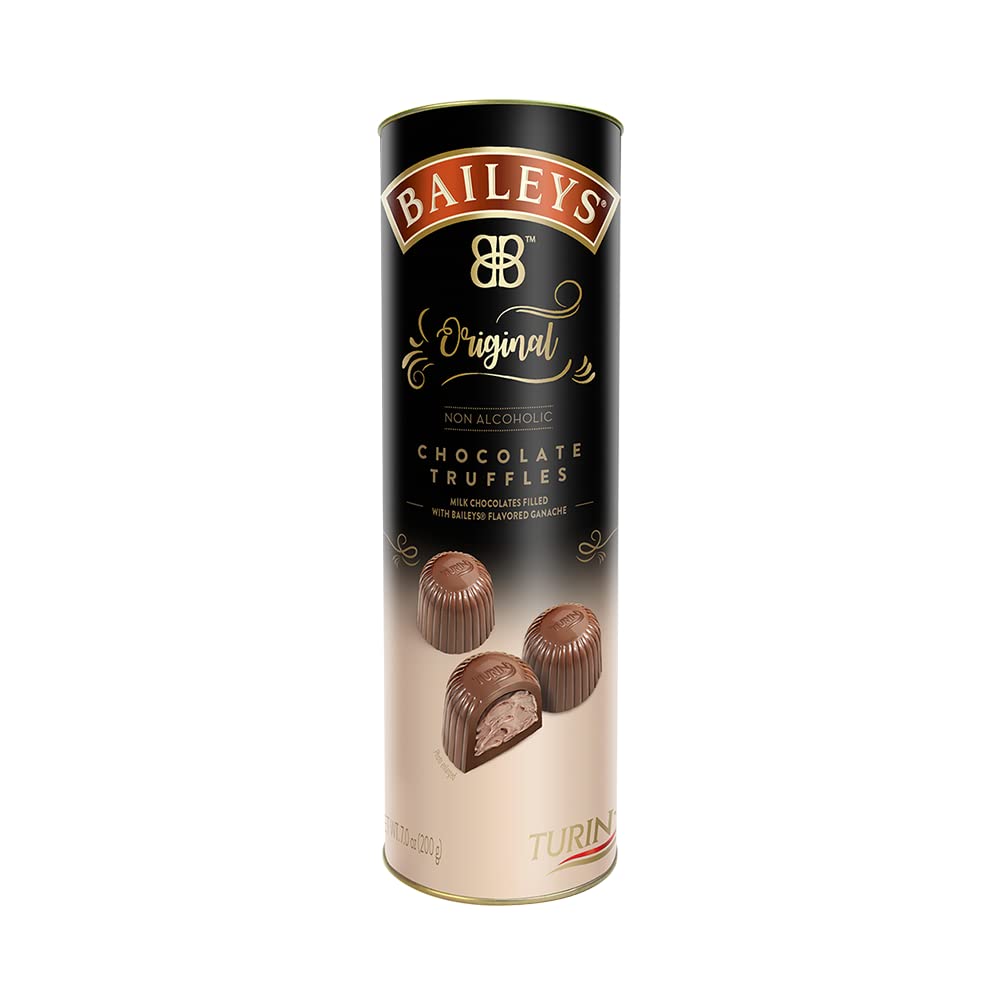 Baileys Milk Chocolate Truffles, Non-Alcoholic, 7oz Tube, Black