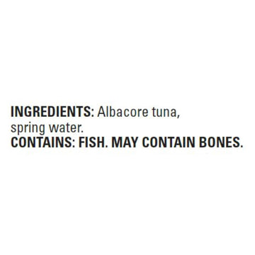 Natural Sea No Salt Solid White Albacore Tuna, 3 Ounce - 12 Per Case.12