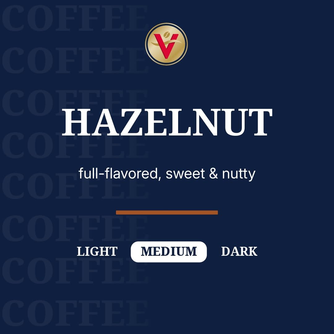 Victor Allens Coffee Hazelnut Flavored Medium Roast Single Serve Pods, 42 Count, Brown, Compatible with Keurig K-Cup malt-inspired