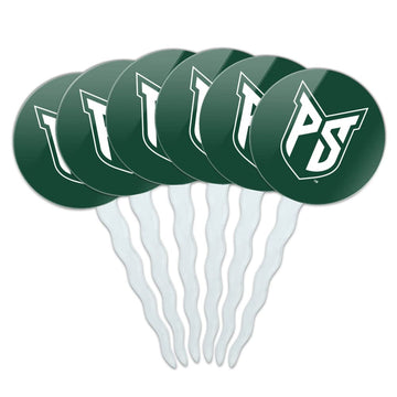 Portland State University Primary Logo Cupcake Picks Toppers Decoration Set of 6