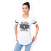 Ultra Game Nfl Las Vegas Raiders Womenss Soft Mesh Jersey Varsity Tee Shirt, White, X-Large