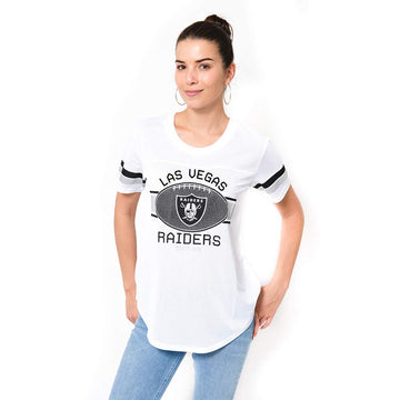 Ultra Game Nfl Las Vegas Raiders Womenss Soft Mesh Jersey Varsity Tee Shirt, White, X-Large