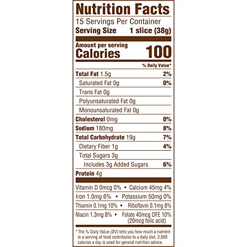 Sara Lee Artesano Golden Wheat Artisan Style Bread, 20 Oz Loaf of Wheat Bread Without Artificial Preservatives