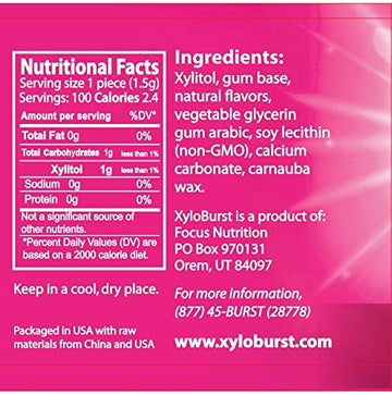 Xyloburst Gum | Xylitol Chewing Gum | Sugar Free, Gluten Free, Keto Friendly | Aspartame Free Gum For Oral Health | Bubble Gum |