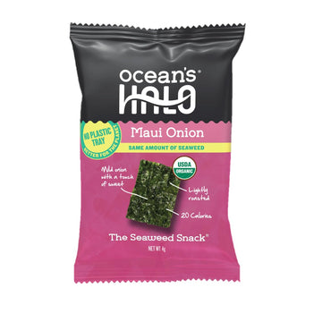 Oceans Halo Trayless Maui Onion Seaweed Snack, Case of 20