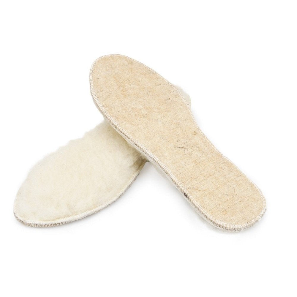 Lambaa Sheep Wool Fleece Insoles White 9 Women/7 Men