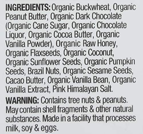 Elemental Superfood Seedbar, Dark Chocolate + Peanut Butter, 1.8 OZ EA (12 Bars Per Pack)