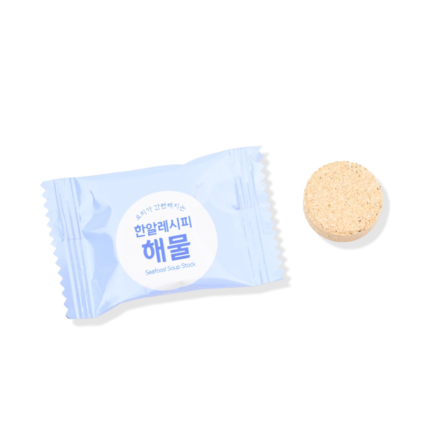 Korean Broth Coin Stock 4G X 35 Compact Pieces - Broth Tablet For Soup Base, Freeze-Dried, No Artificial Flavors, Korean Seafood Stock Coins, Deep Umami Flavor - Easy Pre-Portioned Korean Soup Compact Pieces
