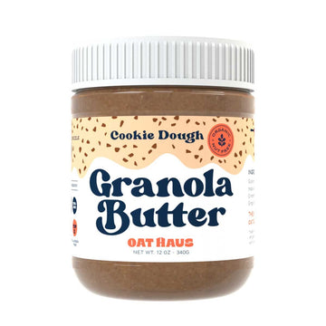 Oat Haus Cookie Dough Granola Butter (Chipless) | Peanut-Free, Almond (Tree-Nut) Free, & School-Safe (Top 8 Allergen Free) | Sunflower Seed & Cookie Dough Alternative