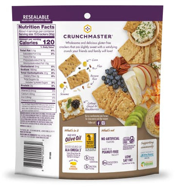 Crunchmaster Multi-Grain Crackers Aged White Cheddar, Gluten Free, 4 Ounce (Pack of 12)
