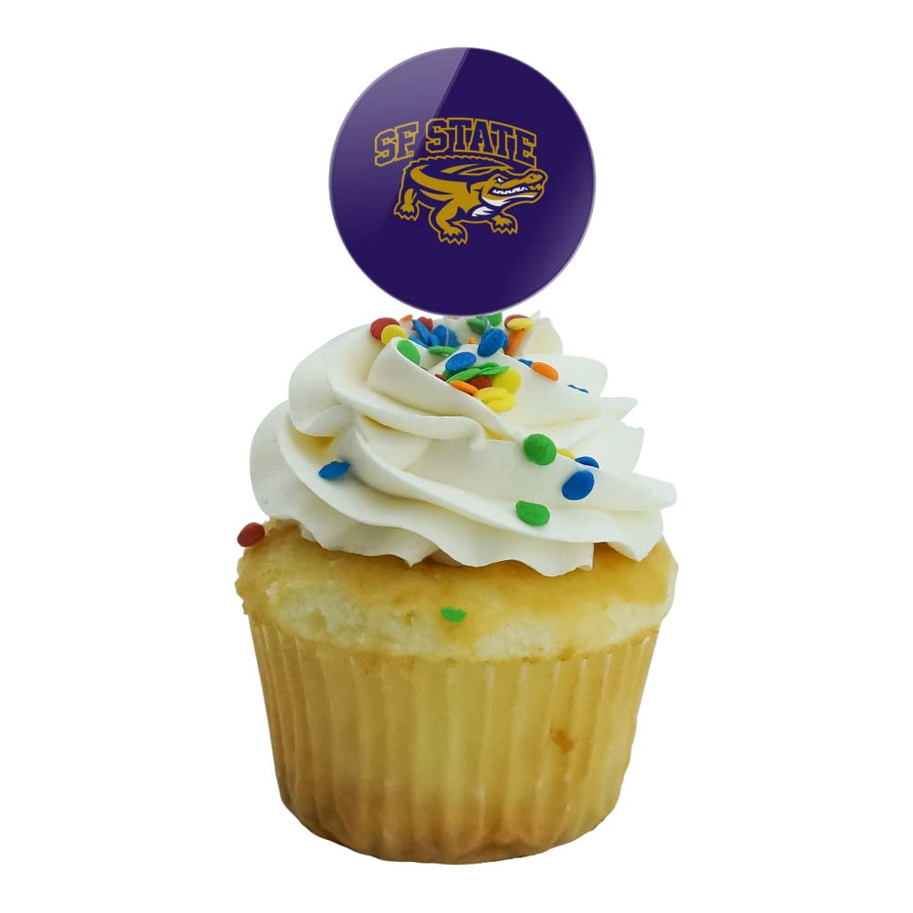San Francisco State Primary Logo Cupcake Picks Toppers Decoration Set Of 6