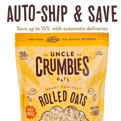 Uncle Crumbles Gluten Free Rolled Oats, 24oz Resealable Bag, Kosher, Non-GMO