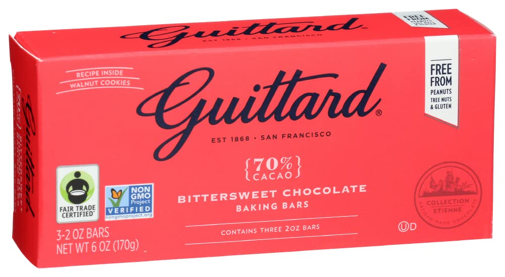 Guittard, Bar Chocolate Baking Bittersweet, 2 Ounce, 3 Pack
