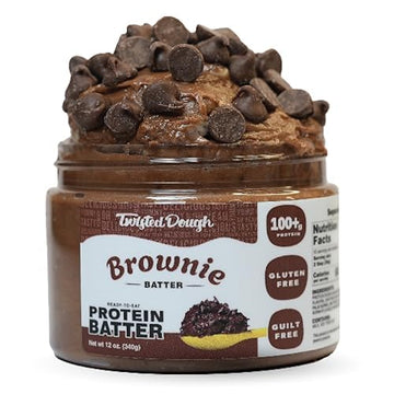 Twisted dough - Brownie Batter | Healthy Edible Dessert | 100 Grams Of Whey Protein | Protein Packed Cookie Dough | Gluten Free 