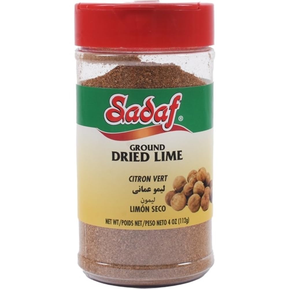 Sadaf Ground Dried Lime - Limoo Omani - Dried Lime Powder For Cooking & Food Flavoring - Lime Grounded - Kosher & Vegetarian - 5 Oz