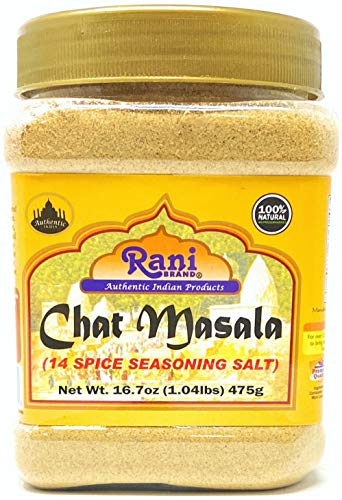 Rani Chat Masala (14 Spice Seasoning Salt) Tangy Indian Seasoning 16.7Oz (1.04Lbs) 475G Pet Jar ~ All Natural | No Msg | Vegan |