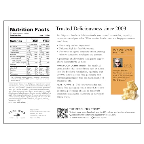 Beechers Worlds Best Mac & Cheese Frozen Box, 20 Oz