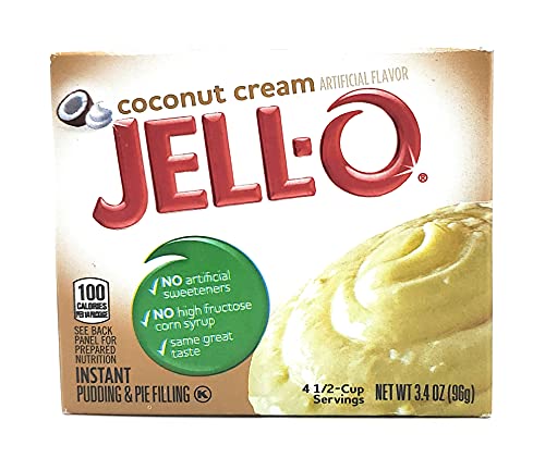 Jell-O Coconut Cream Instant Pudding & Pie Filling 34 Oz (96G) (3-Pack)