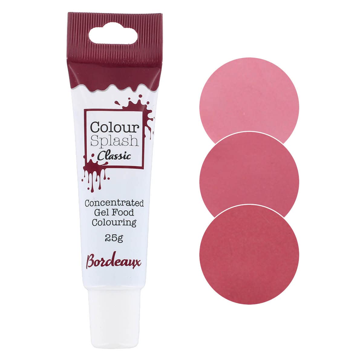 Colour Splash Food Colouring Highly Concentrated Gel Squeezy Tube, Edible Ingredients, Easy To Use, Transform Plain Cakes Into Bright, Eye-Catching Creations, Bordeaux, 25 G
