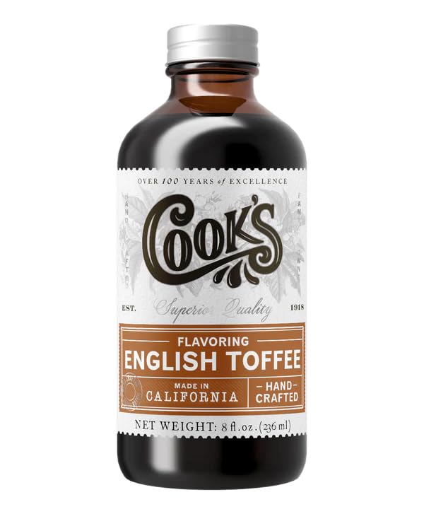 COOKS English Toffee Flavoring for Baking and Icing, 8 Fl Oz