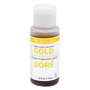Lorann Gold Liquid Food Color, 1 Ounce Squeeze Bottle