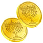 The Dreidel Company Hanukkah Gelt, Nut-Free, Belgian Coins, Foil Wrapped Gold Coins, Kosher Chanukah Gelt (1 Pound)