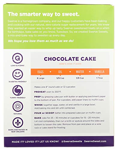 Swerve Sweets Chocolate Cake Mix - Case of 6 - 10.6 OZ(D0102HXP12U.)
