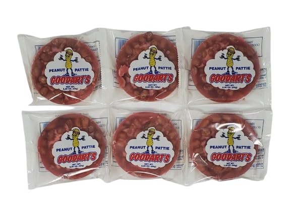 Goodart's Peanut Pattie - 6 Pack (Crunchy Peanut Brittle Candy)