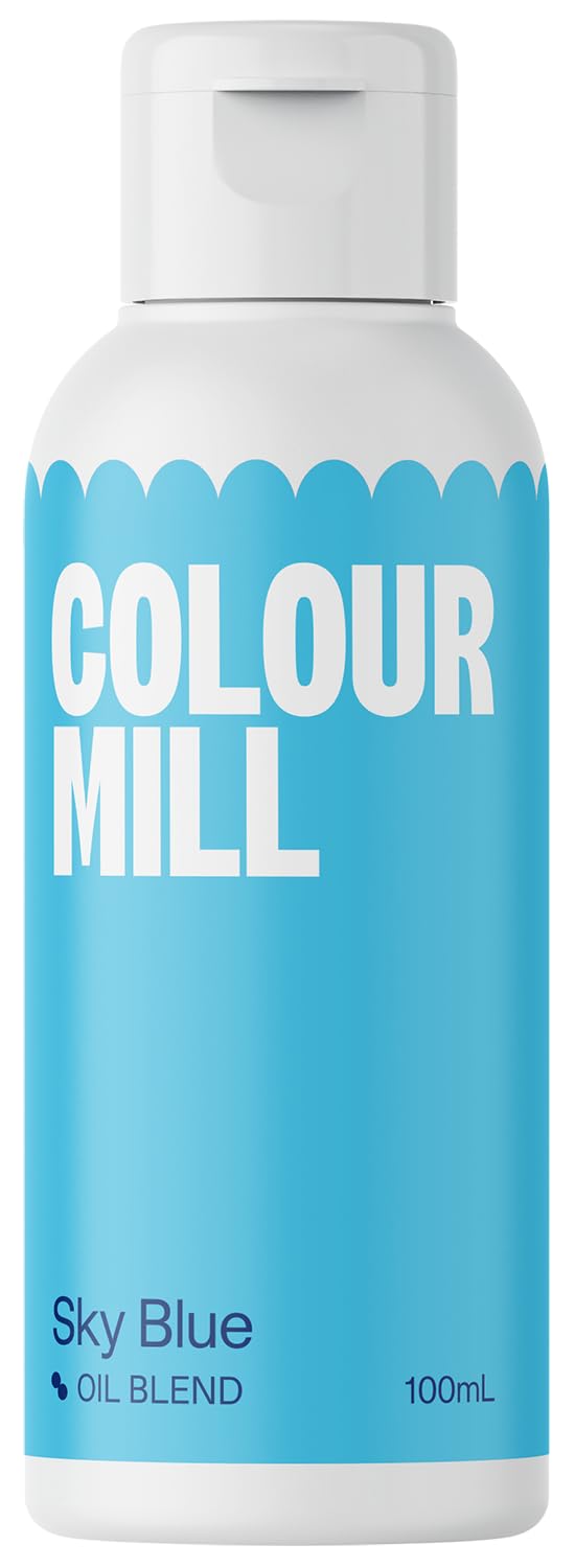 Colour Mill Oil-Based Food Coloring, Sky Blue, 100ml (3.38 Fl Oz), Model CMO100SKY