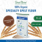 Great River Milling Organic Spelt Flour, Stone Ground, 400 Ounce, Model ZQB-7154
