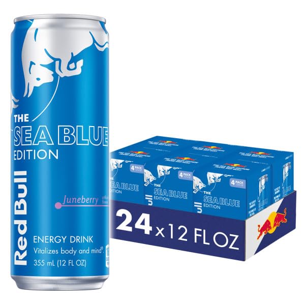 Red Bull Sea Blue Edition Energy Drink  12 Fl Oz  24 Cans (6 Packs Of 4)