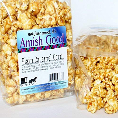 Amish Good Premium Caramel Popcorn Real Butter And Coconut Oil 2 Pack Has Two 10 Ounce Bags