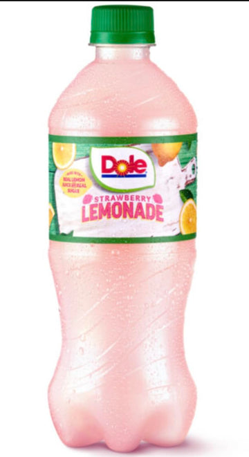 Dole Strawberry Lemonade 20 oz Soda Bottles (Pack of 24)