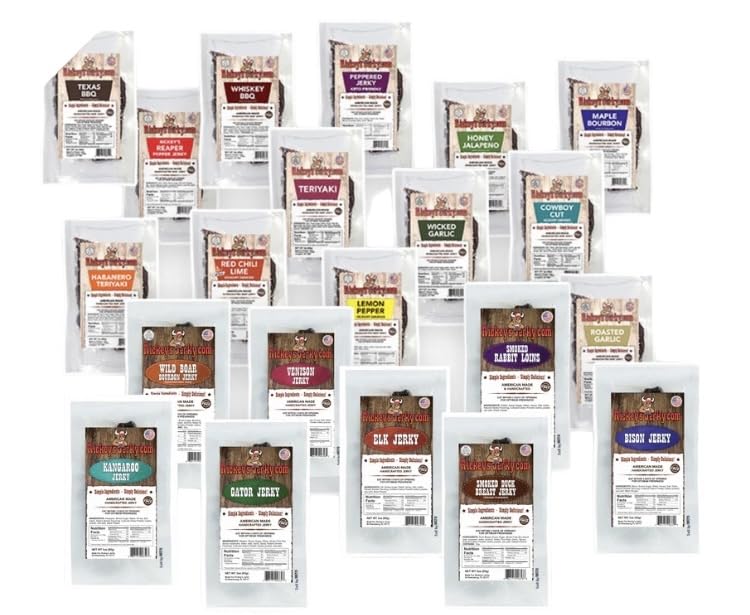 Rickey'S Exotic Kangaroo Jerky, 100% Made From Solid Strips Of Kangaroo, Exotic Wild Game Jerky, All Natural Meat, High Protein