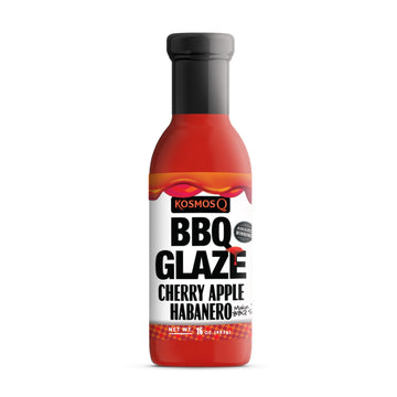 Kosmos Q Cherry Apple Habanero Bbq Glaze - 15.5 Oz Bottle For Sticky & Flavorful Barbecue - Thick Bbq Glaze For Competition Read