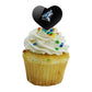 GRAPHICS & MORE Cupcake Picks Set of 6, Acrylic, California State University San Bernardino, Model: CUPCAKE.HEART.CLCCSB.Z008858