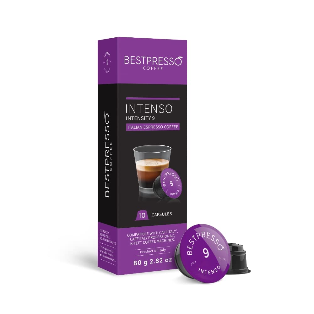 Bestpresso Coffee Capsules for Starbucks Verismo, Caffitaly, CBTL, K-fee Systems, 80 Count, Intenso Flavor
