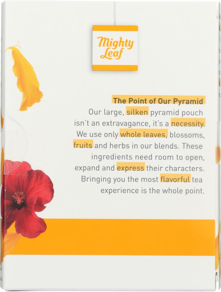 Mighty Leaf Herbal Tea, Organic African Nectar, 15 Pouches (Pack Of 3)
