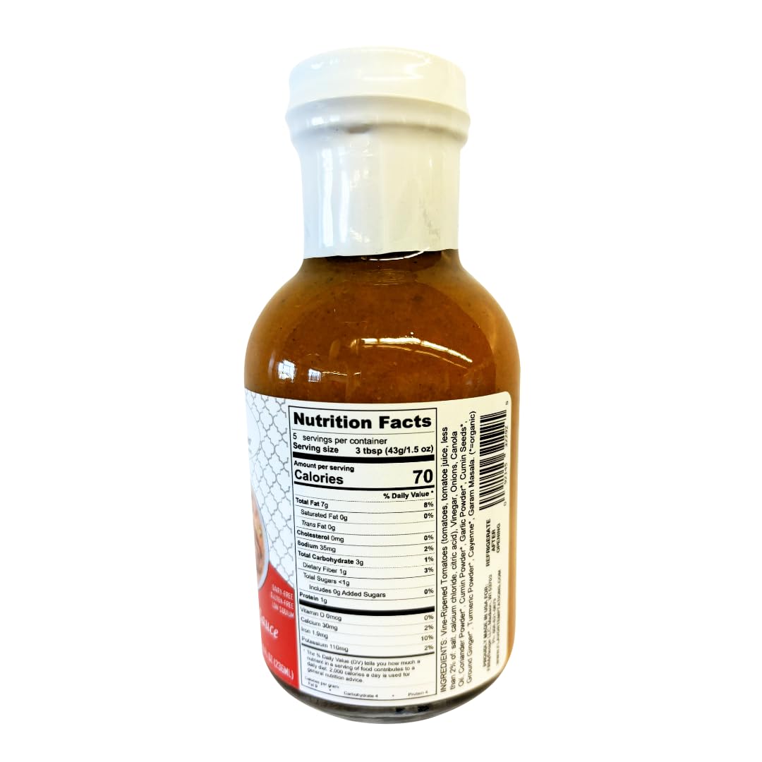 Butter Chicken Makhani Indian Curry Simmer Sauce By Flavor Temptations | Authentic, Vegan, Gluten-Free, Low Sodium (8 Fl Oz Glas