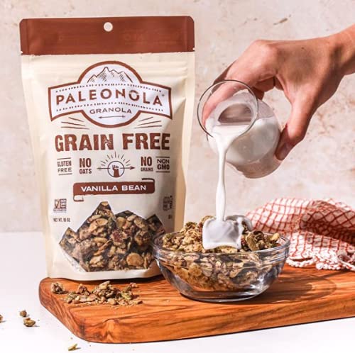 Paleonola – Grain Free Granola Vanilla Bean Flavor – Non-Gmo, Grain, Soy, Gluten, Dairy Free – Low Carb Protein Snack For A Healthy Breakfast
