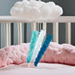 SweetGlob Classic Rock Candy Sticks, Sugar Crystal Lollipops, 18 Count, Frozen Ice Blue & White, Individually Wrapped