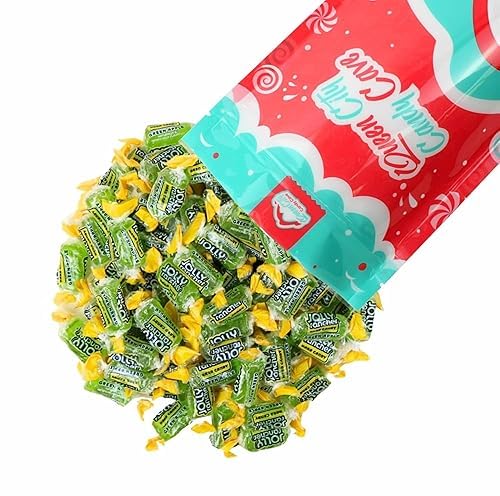 Green Apple Jolly Ranchers Hard Candy Bulk - Individually Wrapped All Green Jolly Ranchers Only - By Queen City Candy Cave (2 Po