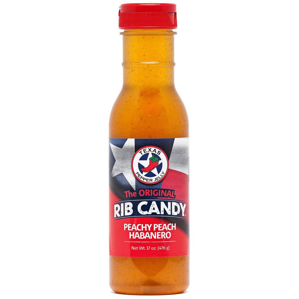 Rib Candy - Peachy Peach Habanero Net Wt. 17 Oz (476 G) Bottle
